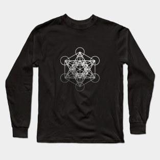 Metatron's Cube - Silver Light Long Sleeve T-Shirt